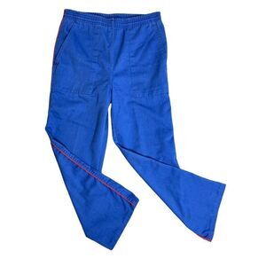 Vintage 70s Sweet Orr Uniform Twill Pants S Blue Drawstring Waist Pockets